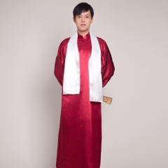 中式马褂 男 相声演出服 相声大褂 马褂套装 长衫 多色可选送围巾
