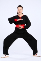 兰昌太极功夫服装冰丝太极服装圆领三扣太极服装木兰拳表演服装