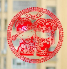 喜泡 结婚喜字贴窗花婚庆用品喜字婚房装饰喜字 静电贴纸20张包邮