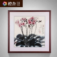 原作版画餐厅卧室画 中式装饰画 壁画客厅 挂画 黄永玉 蝶舞洋兰